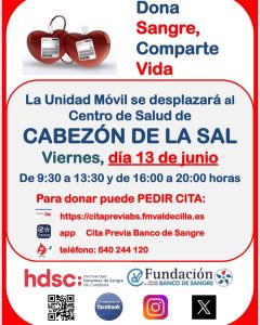 Asociación Hermandad de Donantes de Sangre de Cantabria este viernes 13 de Junio…