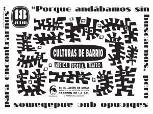 Culturas de barrio este sábado 15 de Julio en la casa de los sueños de @ruta6ong…