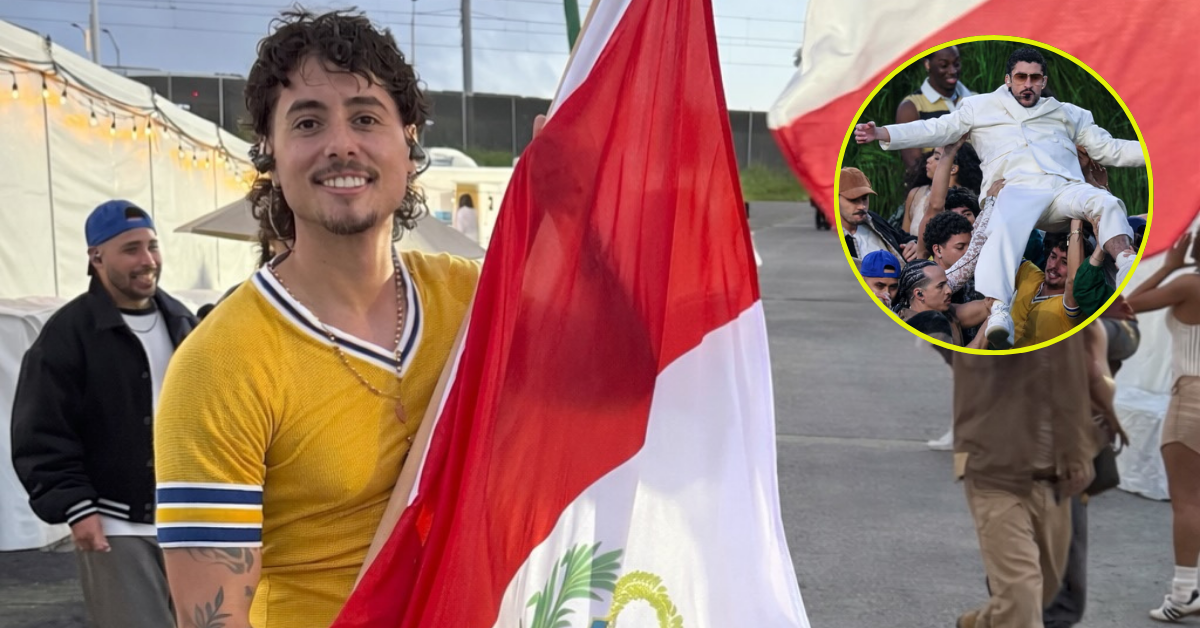 ¡Talento peruano! ‘Pato’ Quiñones junto a Bad Bunny en el Super Bowl
