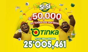Resultados de La Tinka del domingo 23 de agosto: números ganadores, premios del Pozo Millonario, boliyapa, S/50.000 y más
