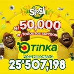 Resultados de La Tinka del miércoles 26 de agosto: números ganadores, premios del Pozo Millonario, boliyapa, S/50.000 y más