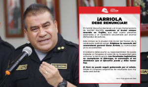 Ahora Nación exige la renuncia de Arriola: «Las facultades legislativas no reemplazan decisiones del Ejecutivo»