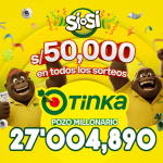 La Tinka: resultados del sorteo de hoy domingo 6 de septiembre del Pozo millonario, Sí o Sí y Boliyapa