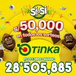 Resultados de La Tinka del miércoles 16 septiembre: números ganadores, premios del Pozo Millonario, boliyapa, S/50.000 y más
