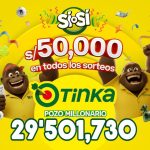 Resultados de La Tinka del miércoles 23 de septiembre: números ganadores, premios del Pozo Millonario, boliyapa, S/50.000 y más